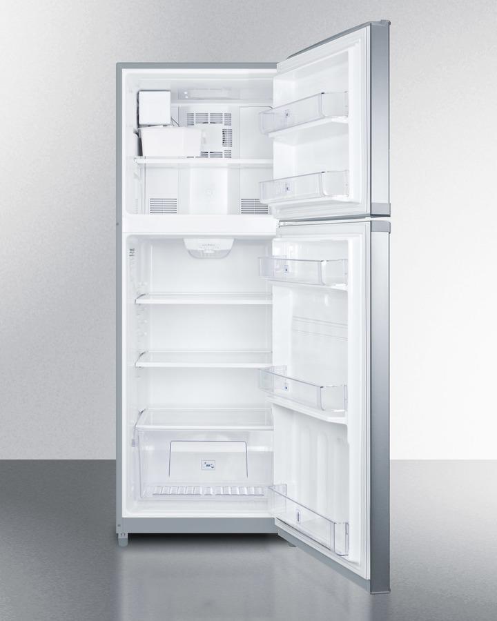 Summit 26" Wide Top Mount Refrigerator-Freezer With Icemaker - FF1427SSIM - MyBBQDirect