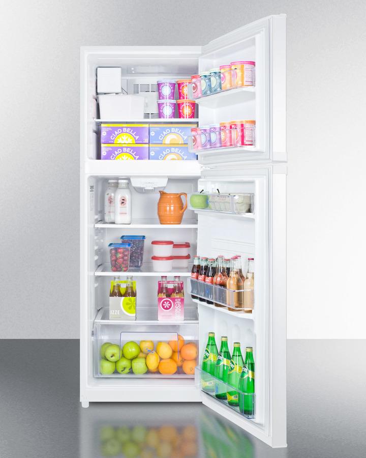Summit 26" Wide Top Mount Refrigerator-Freezer With Icemaker - FF1427WIM - MyBBQDirect