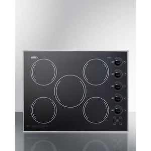 Summit 27" Wide 230V 5-Burner Radiant Cooktop - CR5B273B