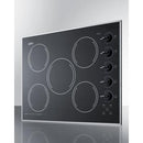 Summit 27" Wide 230V 5-Burner Radiant Cooktop - CR5B273B
