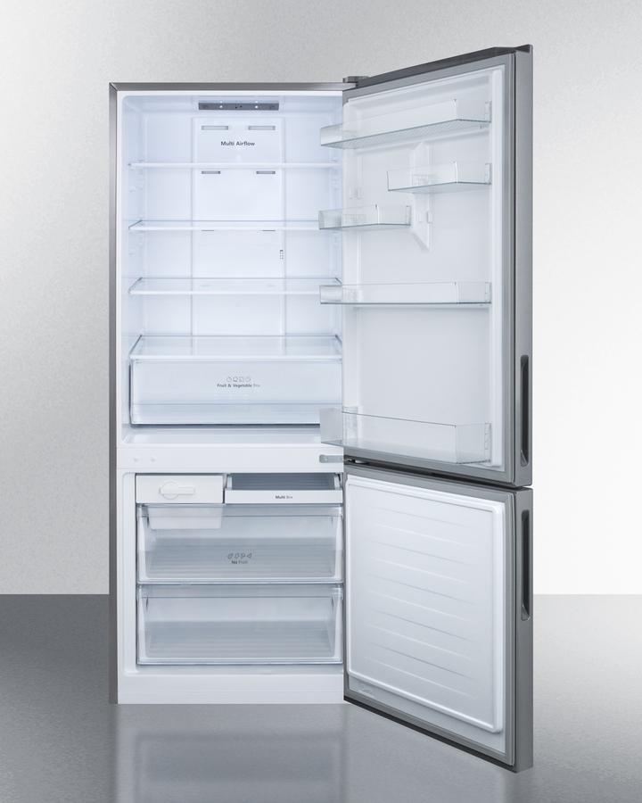 Summit 28" Wide Built-In Bottom Freezer Refrigerator - FFBF279SSBI - MyBBQDirect