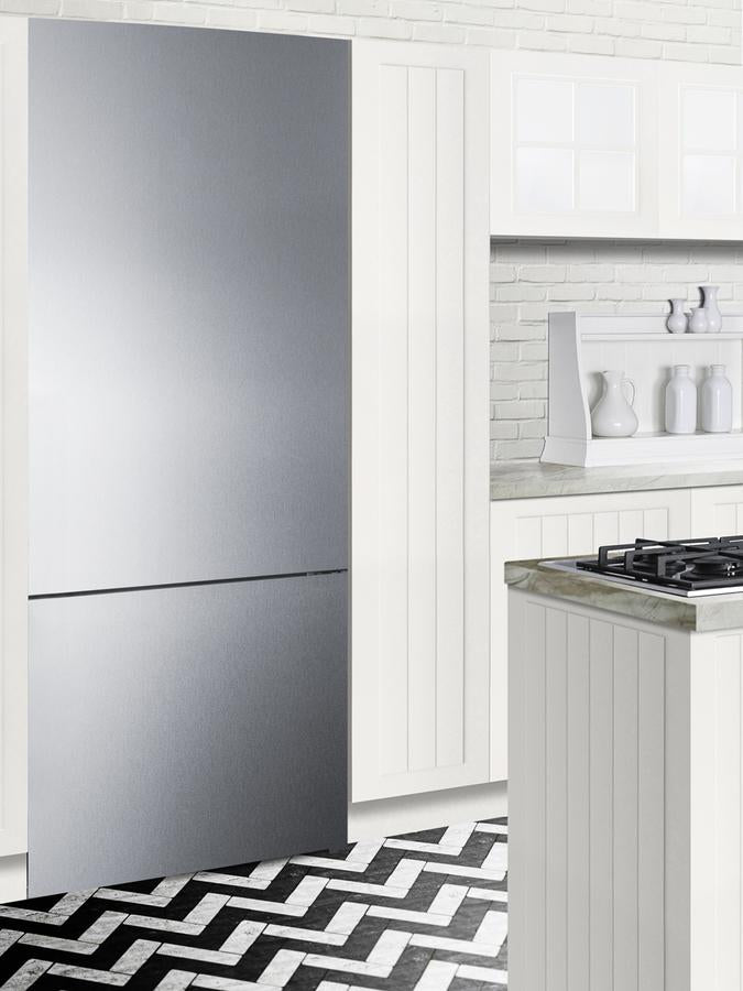 Summit 28" Wide Built-In Bottom Freezer Refrigerator With Icemaker - FFBF279SSBIIM - MyBBQDirect