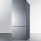 Summit 28" Wide Built-In Bottom Freezer Refrigerator With Icemaker - FFBF279SSBIIM - MyBBQDirect