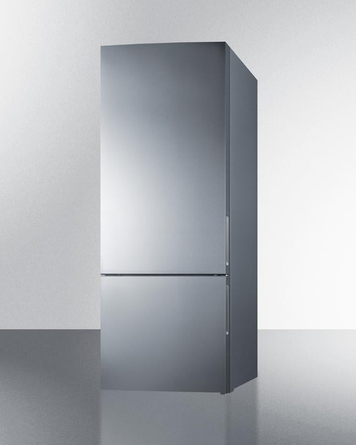 Summit 28" Wide Built-In Bottom Freezer Refrigerator With Icemaker - FFBF279SSBIIM