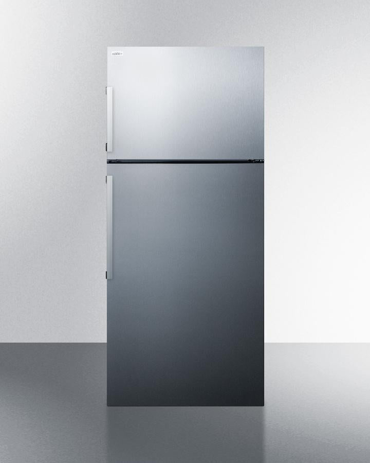 Summit 28" Wide Top Mount Refrigerator-Freezer With Icemaker - FF1512SSIM - MyBBQDirect