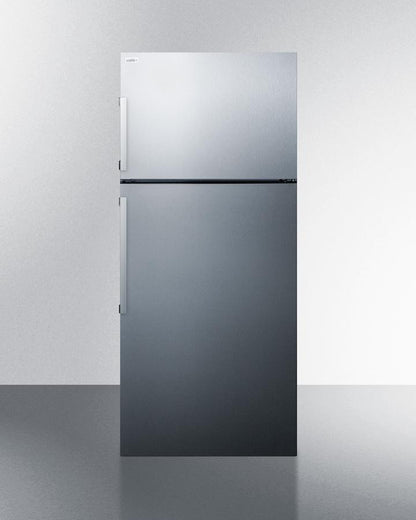 Summit 28" Wide Top Mount Refrigerator-Freezer With Icemaker - FF1512SSIM - MyBBQDirect