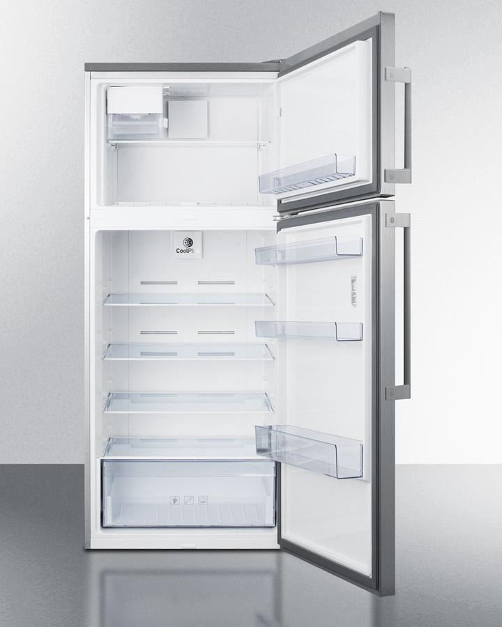 Summit 28" Wide Top Mount Refrigerator-Freezer With Icemaker - FF1512SSIM - MyBBQDirect