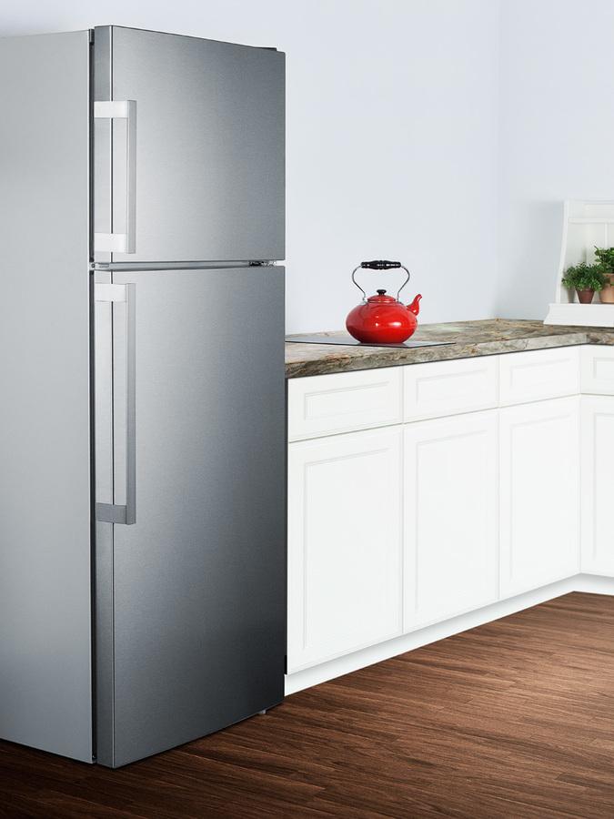 Summit 28" Wide Top Mount Refrigerator-Freezer With Icemaker - FF1512SSIM - MyBBQDirect