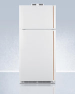 Summit 30" Wide Break Room Refrigerator-Freezer with Antimicrobial Pure Copper Handle - BKRF18WCPLHD - MyBBQDirect