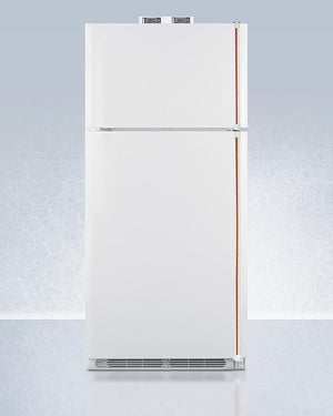 Summit 30" Wide Break Room Refrigerator-Freezer with Antimicrobial Pure Copper Handle - BKRF18WCPLHD - MyBBQDirect
