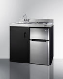 Summit 39" Wide All-In-One Kitchenette - C39ELGLASSBK