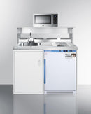 Summit 48" Wide All-In-One Wellness Room Kitchenette with Microwave - C48ELMCMW