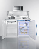 Summit 48" Wide All-In-One Wellness Room Kitchenette with Microwave - C48ELMCMW
