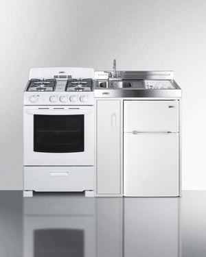 Summit 54" Wide All-in-One Kitchenette with Gas Range - ACK54GASW
