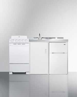 Summit 60" Wide All-in-One Kitchenette with Electric Coil Range - ACK60COILW