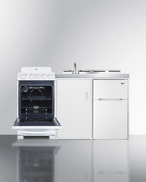 Summit 60" Wide All-in-One Kitchenette with Electric Coil Range - ACK60COILW