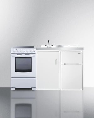 Summit 60" Wide All-in-One Kitchenette with Electric Range - ACK60ELSTW