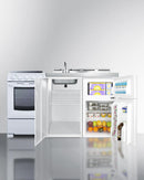 Summit 60" Wide All-in-One Kitchenette with Electric Range - ACK60ELSTW