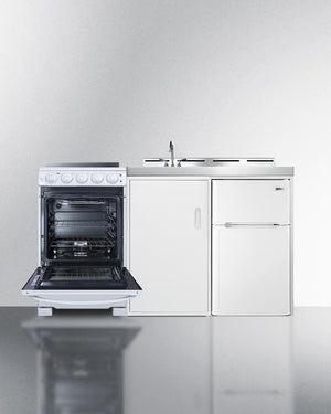 Summit 60" Wide All-in-One Kitchenette with Electric Range - ACK60ELSTW