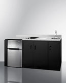 Summit 72" Wide All-In-One Kitchenette ADA Counter Height - CK72ADASINK