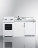 Summit 72" Wide All-in-One Kitchenette with Electric Coil Range - ACK72COILW