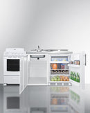 Summit 72" Wide All-in-One Kitchenette with Electric Coil Range - ACK72COILW