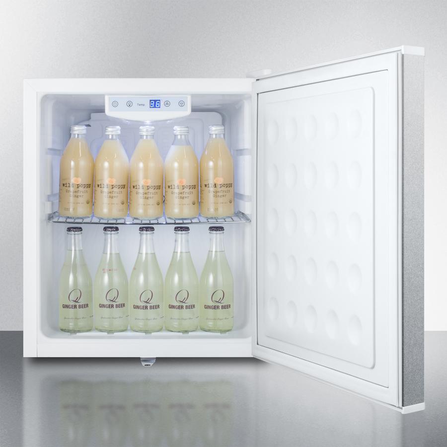 Summit Compact All-Refrigerator in White with Digital Thermostat - FFAR25L7SS - MyBBQDirect