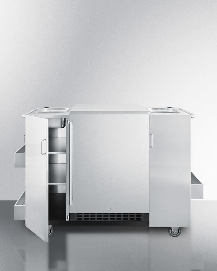 Summit Outdoor Cart with Refrigerator - CartOSRF - MyBBQDirect