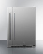 Summit Shallow Depth 24" Wide Built-In All-Refrigerator With Slide-Out Storage Compartment - FF19524 - MyBBQDirect