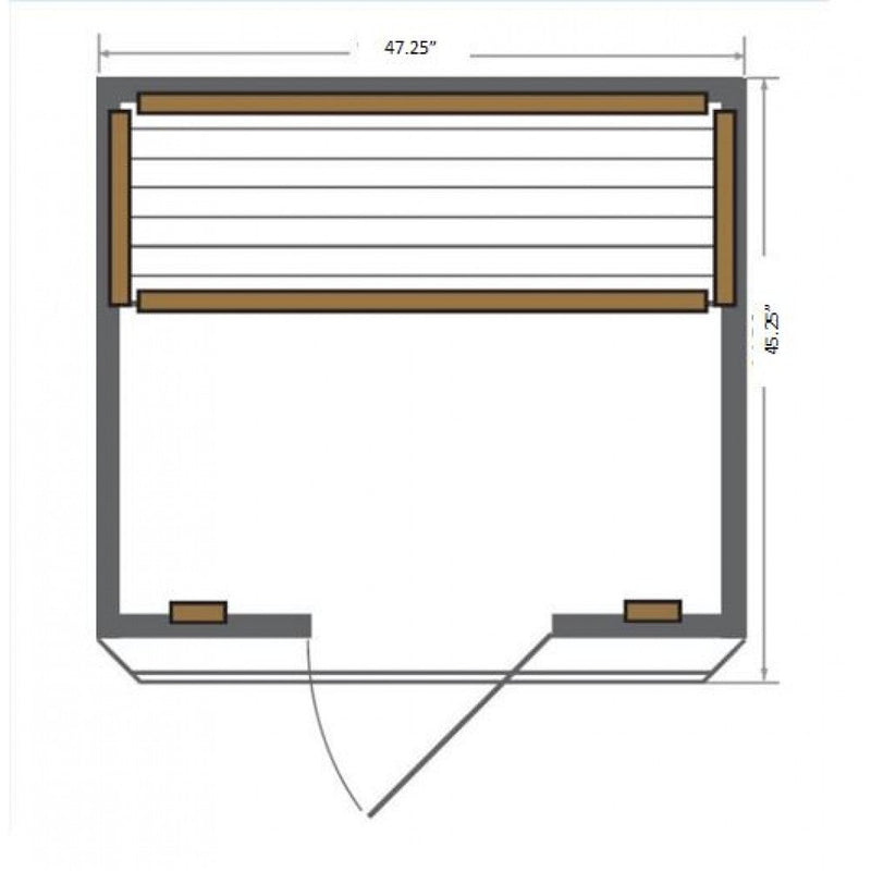 SunRay Cedar 2-Person Sierra Infrared Sauna HL200K - PrimeFair