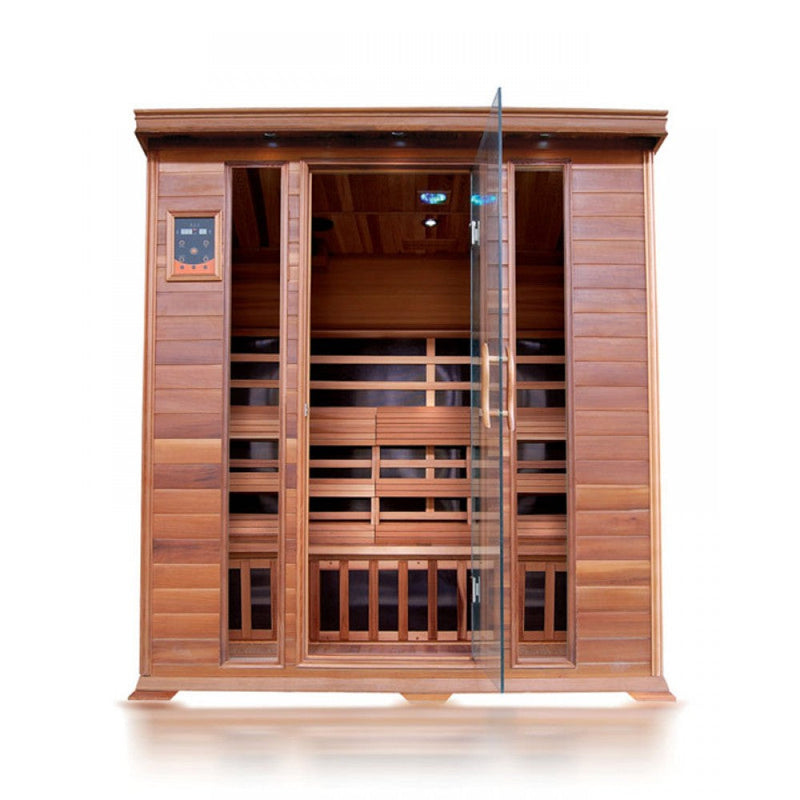 SunRay Sequoia 4-Person Cedar Infrared Sauna HL400K - PrimeFair