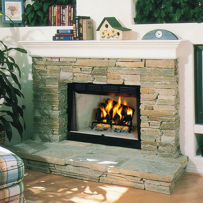 Superior Fireplaces 36" Wood burning Insulated Fireplace with White Stacked Refractory Panels - WRT/WCT2036 - MyBBQDirect