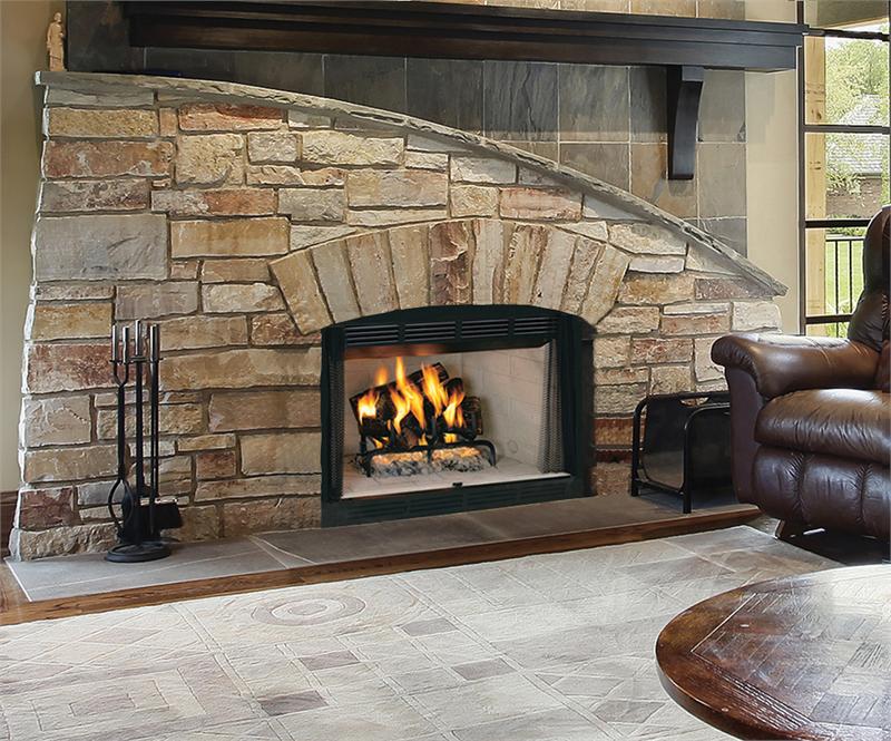Superior Fireplaces 36" Wood burning Insulated Fireplace with White Stacked Refractory Panels - WRT/WCT2036 - MyBBQDirect
