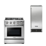 Thor Kitchen Appliance 30 in. Professional Natural Gas Range & Ice Maker Package - TIM-HRG3080U - MyBBQDirect