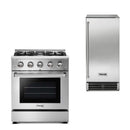 Thor Kitchen Appliance 30 in. Professional Natural Gas Range & Ice Maker Package - TIM-HRG3080U