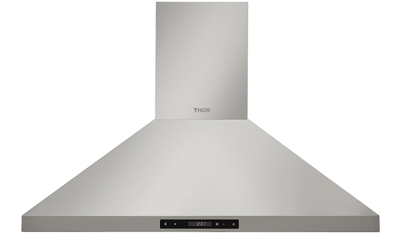 Thor Kitchen 5-Piece Pro Appliance Package - 36-Inch Rangetop, Electric Wall Oven, Wall Mount Hood, Dishwasher & Refrigerator with Water Dispenser in Stainless Steel