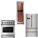 Thor Kitchen Appliance 30 in. Gas Range, 36 in. Refrigerator & Wine Cooler - TWC-LRG3001U-DI