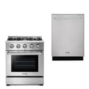 Thor Kitchen Appliance 30 in. Professional Gas Range & Dishwasher Package - HDW-HRG3080U-SS
