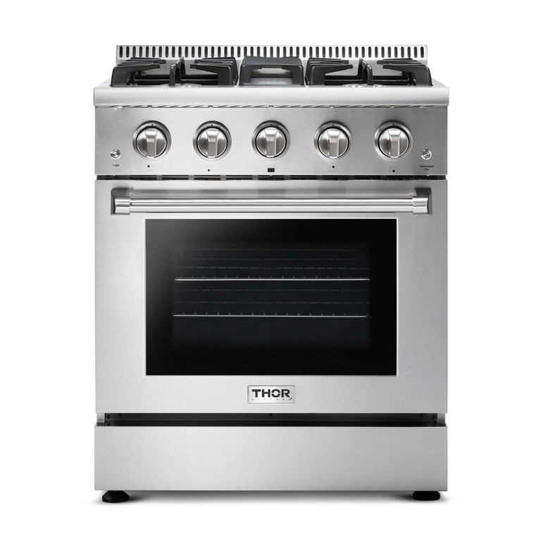 Thor Kitchen Appliance 30 in. Professional Gas Range & Dishwasher Package - HDW-HRG3080U-SS - MyBBQDirect