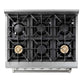 Thor Kitchen Appliance 36 in. Gas Range & Dishwasher Professional Package - HDW-HRG3618U-SS - MyBBQDirect