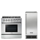 Thor Kitchen Appliance 36 in. Natural Gas Range & 36 in. Ice Maker Professional Package - TIM-HRG3618U-1501