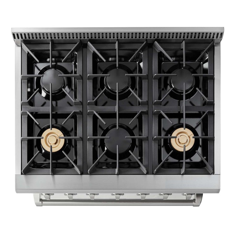 Thor Kitchen Appliance 36 in. Natural Gas Range & 36 in. Ice Maker Professional Package - TIM-HRG3618U-1501 - MyBBQDirect