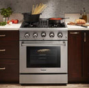 Thor Kitchen Appliance Package - 30 in. Gas Burner/Electric Oven Range and Double Drawer Refrigerator - TRF-HRD3088U-2401U