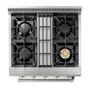 Thor Kitchen Appliance Package - 30 in. Gas Burner/Electric Oven Range, Range Hood, Microwave Drawer