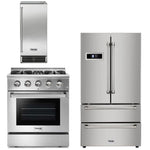 Thor Kitchen Appliance Package - 30 in. Gas Burner/Electric Oven Range, Refrigerator, Ice Maker - TIM-HRD3088U - MyBBQDirect