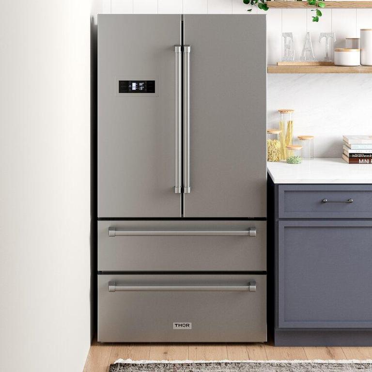 Thor Kitchen Appliance Package - 30 in. Gas Burner/Electric Oven Range, Refrigerator, Ice Maker - TIM-HRD3088U - MyBBQDirect