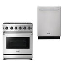 Thor Kitchen Appliance Package 30 in. Gas Range, Dishwasher - HDW-LRG3001U-SS