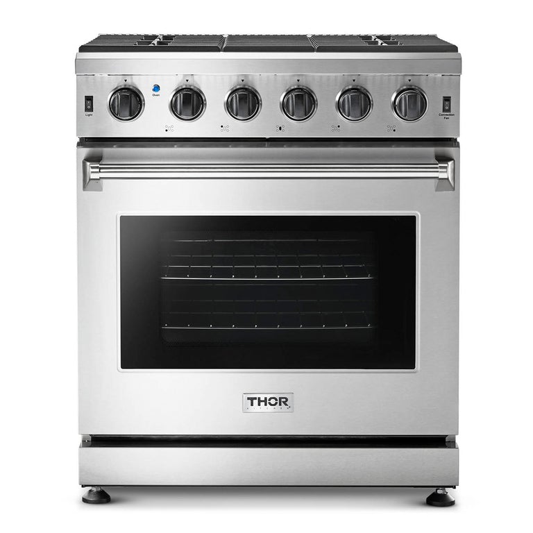 Thor Kitchen Appliance Package 30 in. Gas Range, Double Drawer Refrigerator - TRF-LRG3001U-2401U - MyBBQDirect