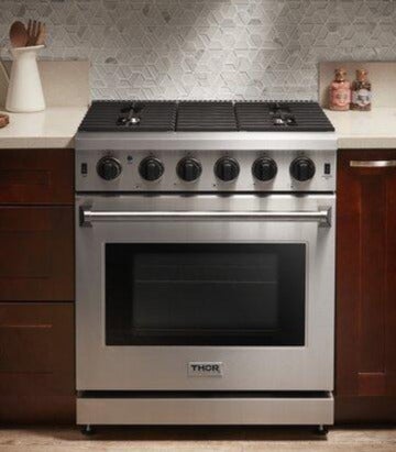 Thor Kitchen Appliance Package 30 in. Gas Range, Double Drawer Refrigerator - TRF-LRG3001U-2401U - MyBBQDirect