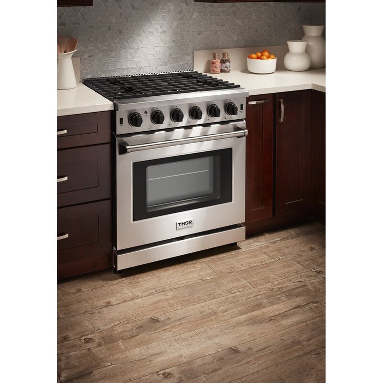 Thor Kitchen Appliance Package 30 in. Gas Range, Double Drawer Refrigerator - TRF-LRG3001U-2401U - MyBBQDirect